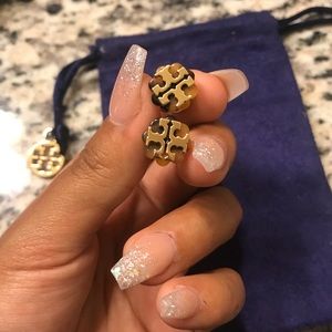 Authentic Tory Burch Tortoise earrings